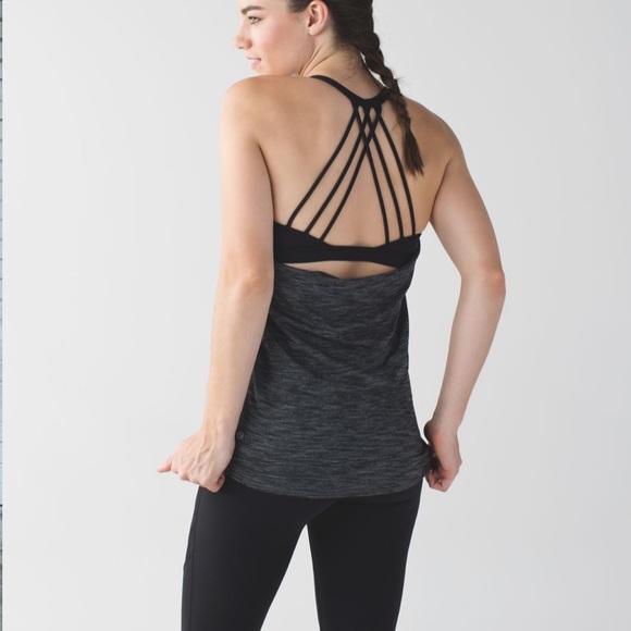 lululemon athletica Tops - Lululemon Lighten Up Tank in Heathered Black